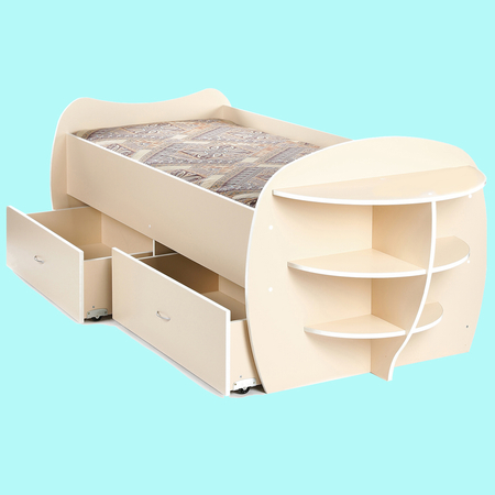 Кровать кораблик (бригантина) с двумя ящиками